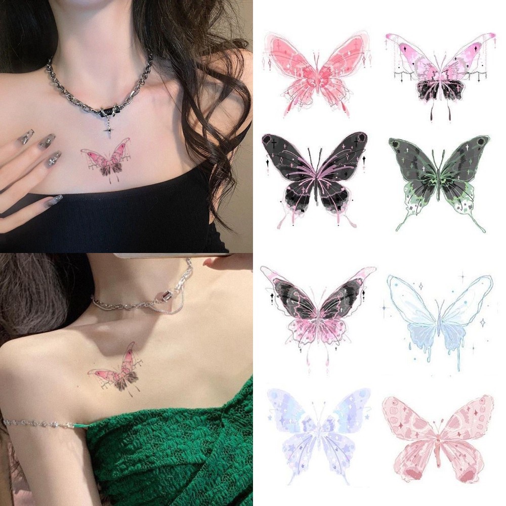 Set 2 Hình Xăm Dán Búm Xinh Lên Hình Liền, Chống Nước