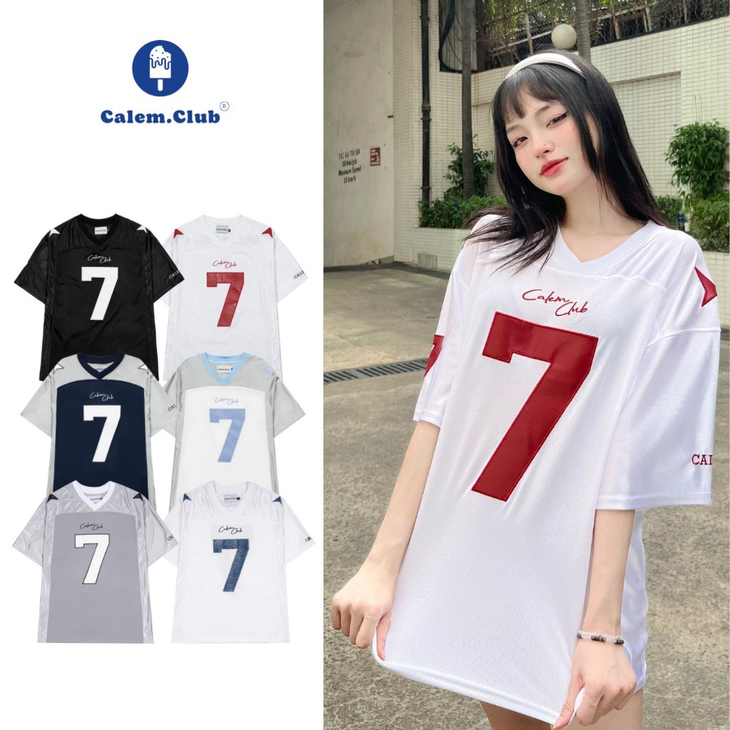 Calem Club - Áo thun bóng đá số 7 EMBROIDER SEVEN form unisex