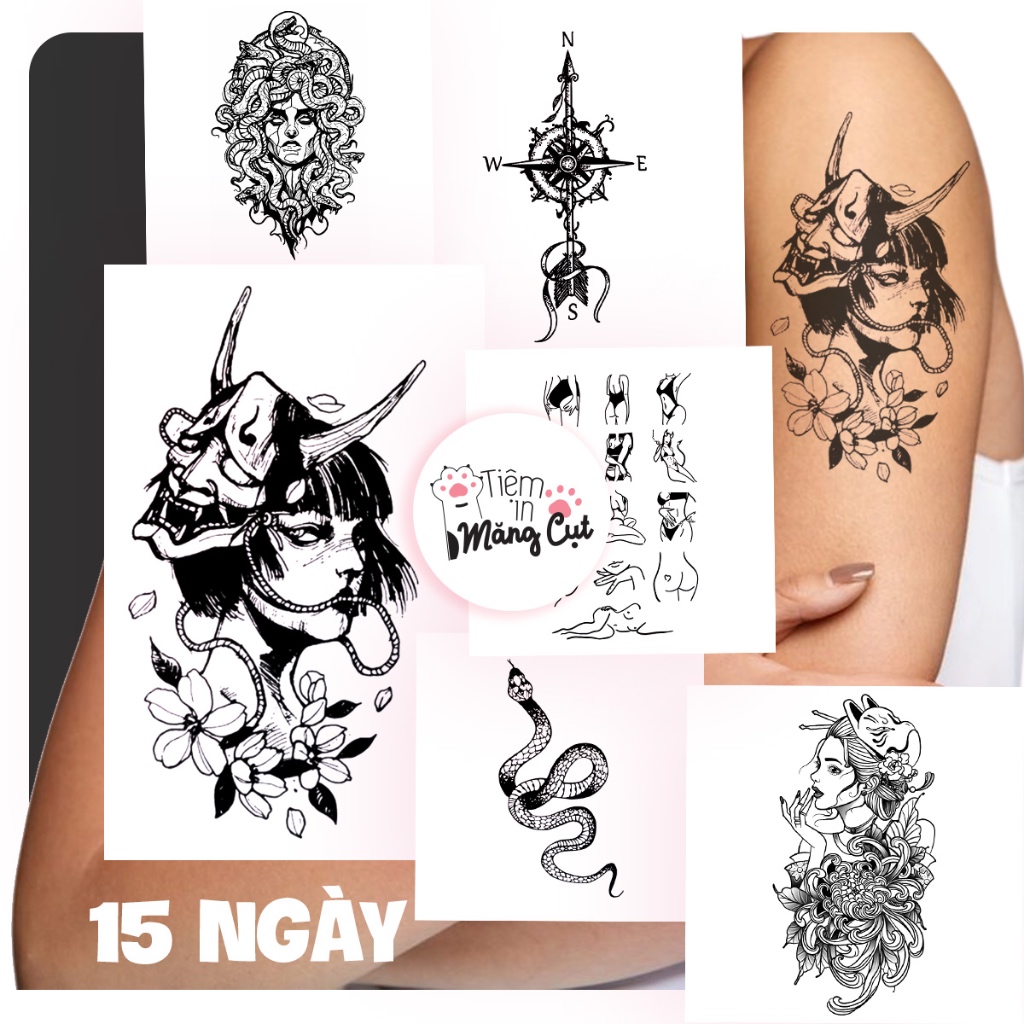 Hình Xăm Dán Tạm Thời, Lên Hình Sau 24H, Chống Nước