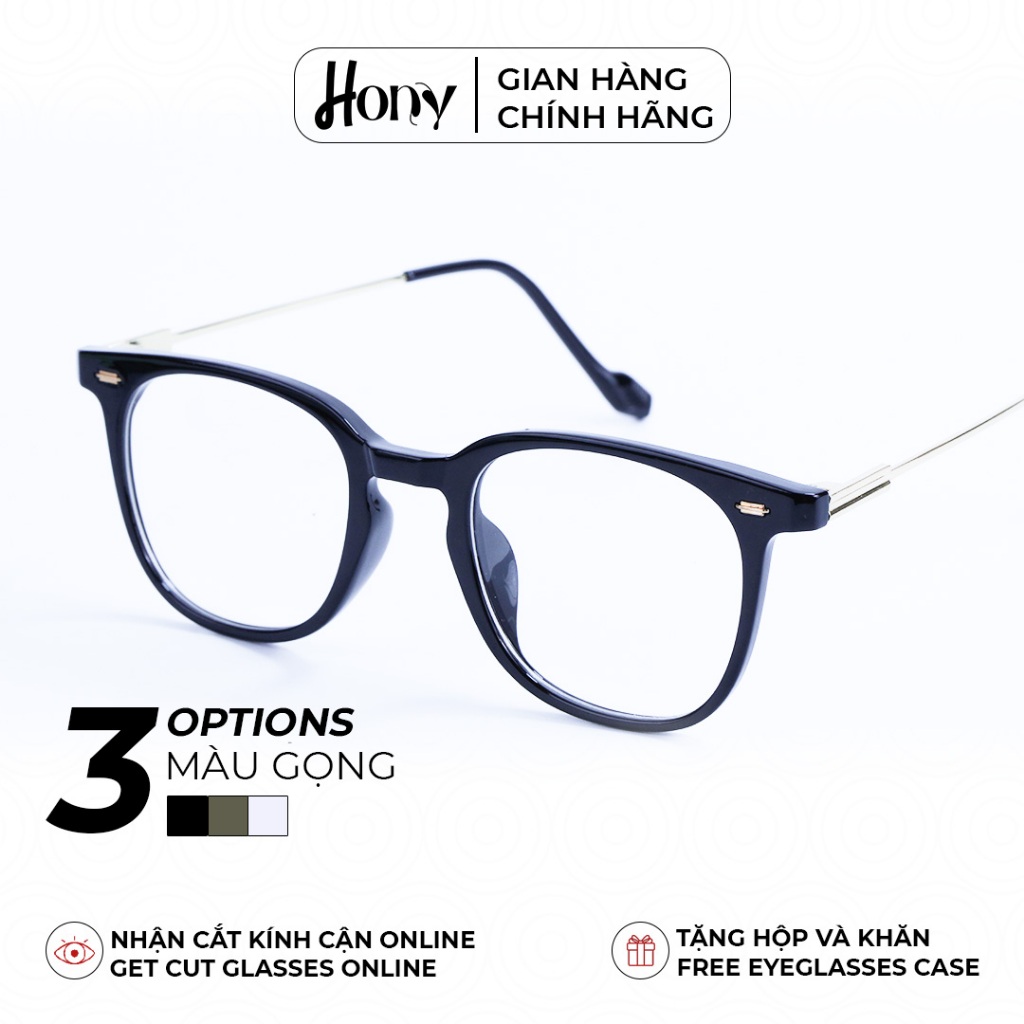 Mắt kính Unisex thời trang HONY - Gọng kính vuông thời trang