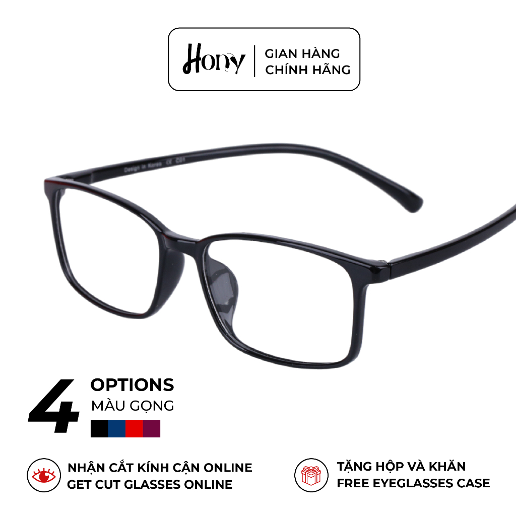 Mắt kính Unisex thời trang HONY - Gọng nhựa TR90 cao cấp kiểu dáng cổ điển