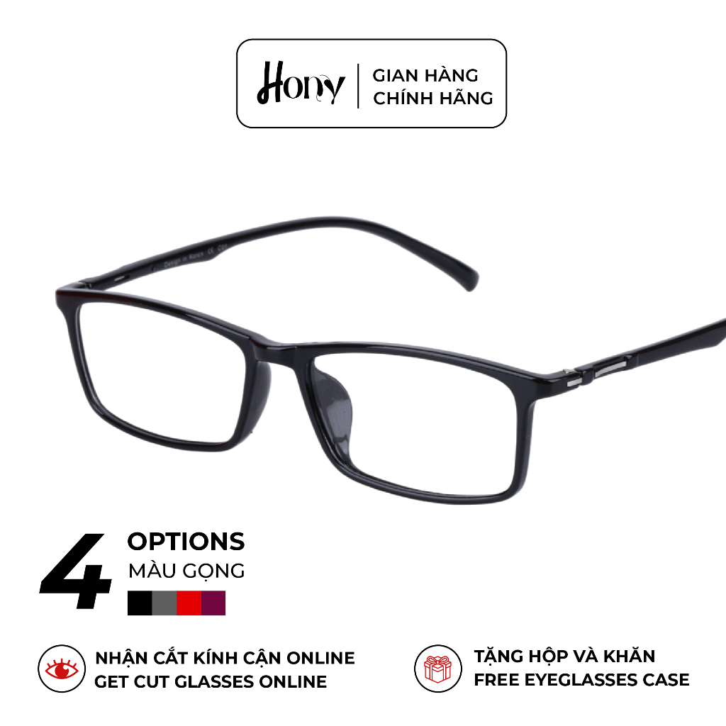 Mắt kính Unisex thời trang HONY - Gọng nhựa TR90 càng siêu dẻo uốn cong bền bỉ