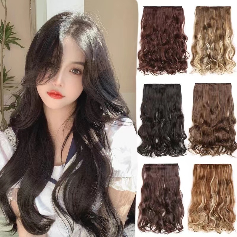 Dây không có kẹp trong phần mở rộng tóc Secret Fish Line Hair Piece Straight Curly Hair Extension cho phụ nữ