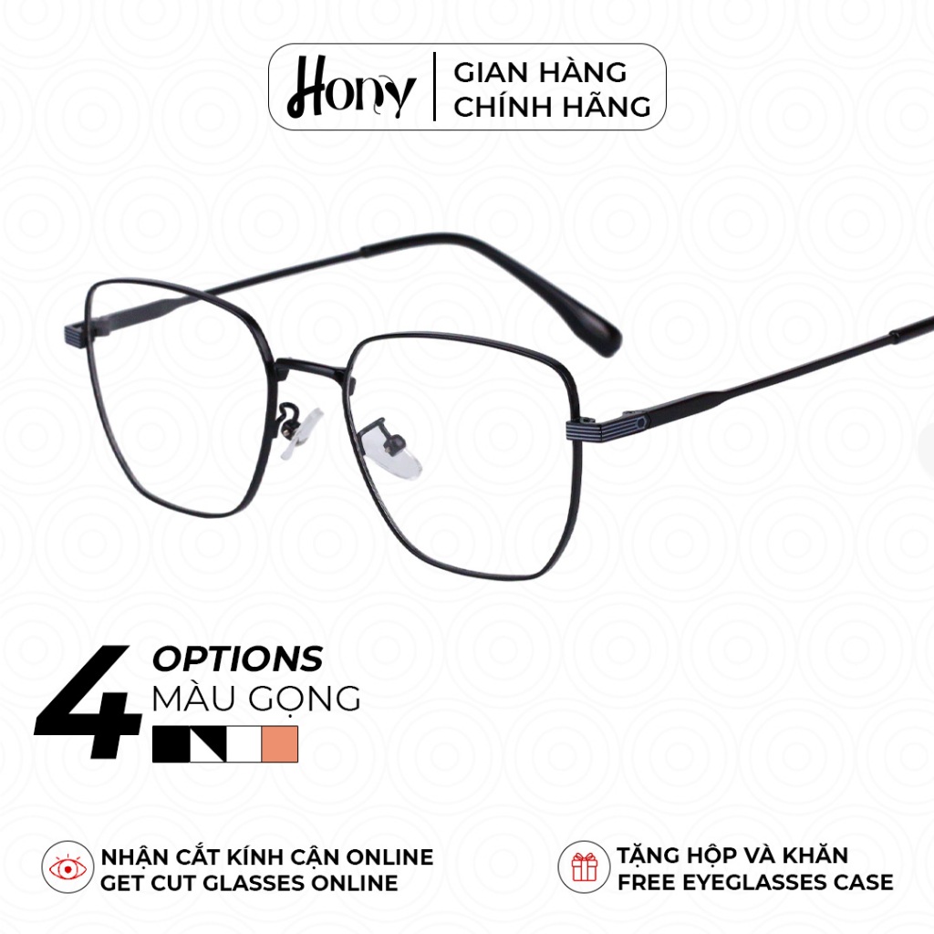 Mắt kính Unisex thời trang HONY - Gọng metal cao cấp phong cách mới thời trang
