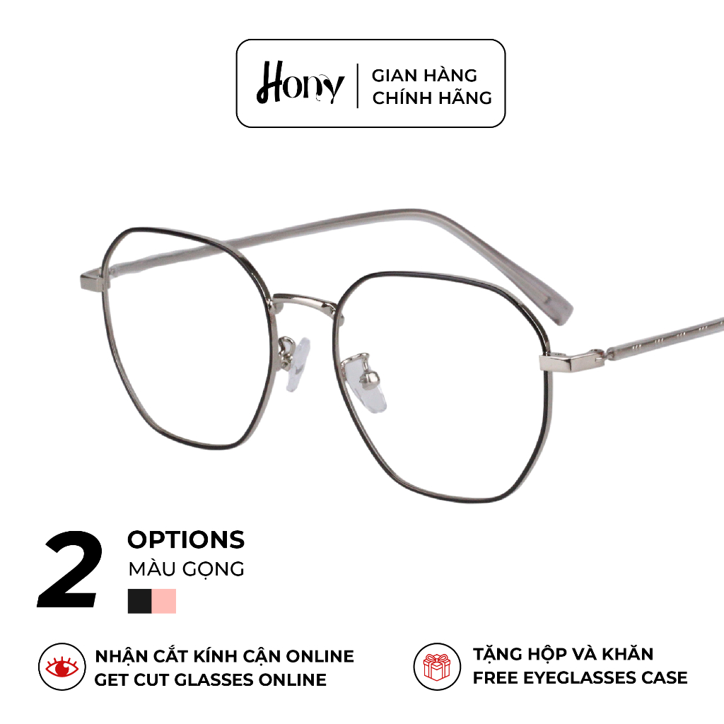 Mắt kính Nữ thời trang HONY - Gọng hợp kim đa giác kiểu dáng sang trọng