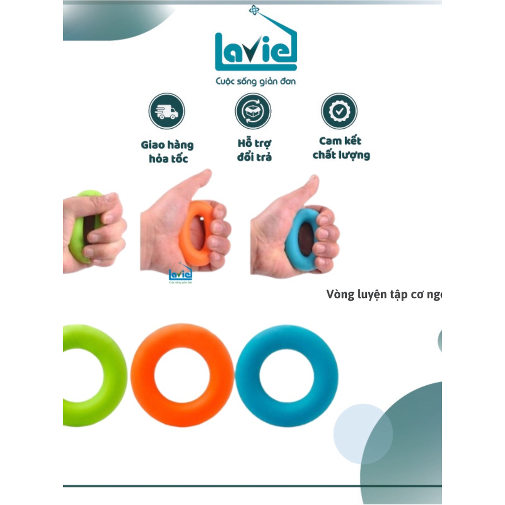 Vòng silicon luyện tập cơ ngón tay tiện dụng chất lượng cao