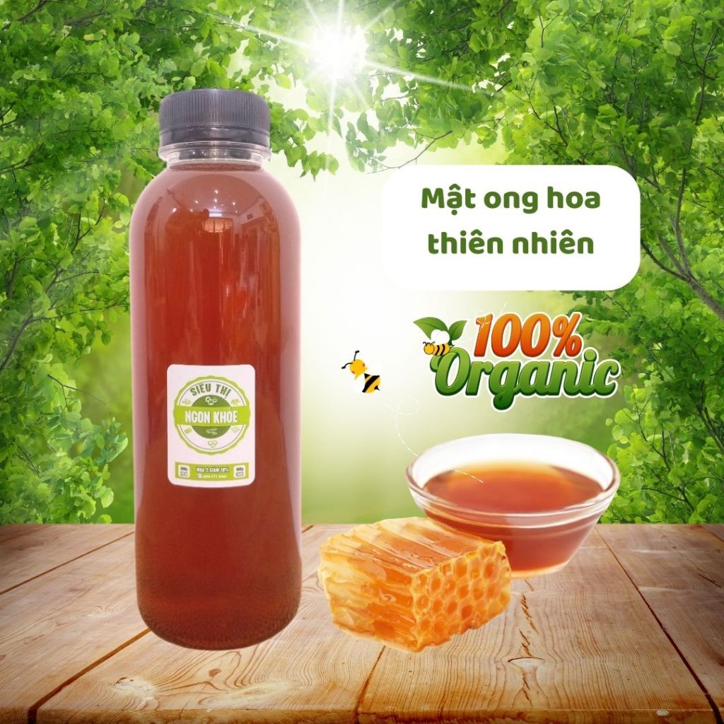 Mật ong hoa thiên nhiên hỗ trợ sức khỏe, chất lượng, tự nhiên