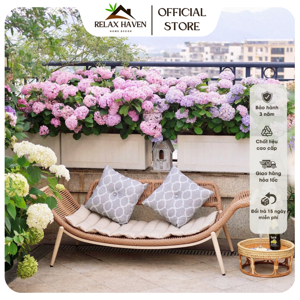 Ghế Cánh Én đôi mây nhựa thư giãn decor ban công sân vườn quán cafe phòng khách sang trọng/Relax Haven HCM