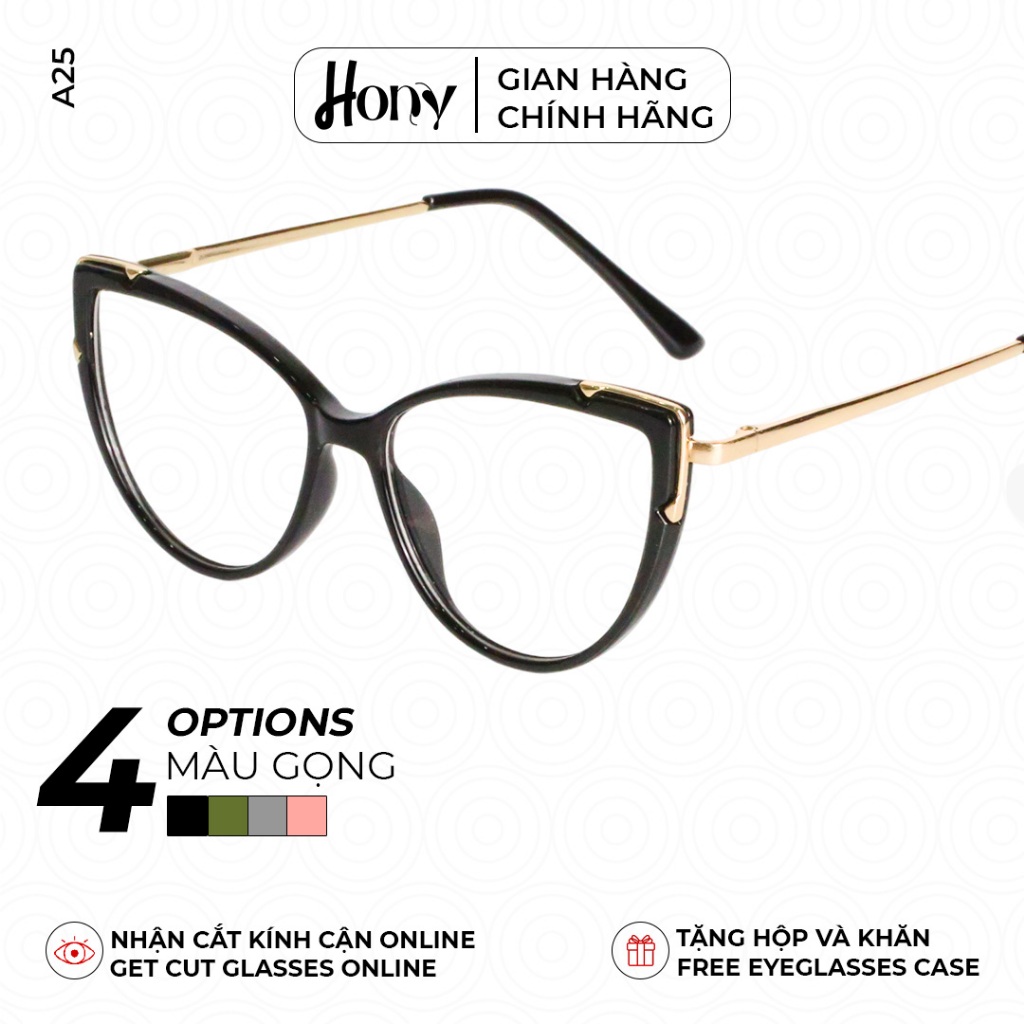 Mắt kính Nữ thời trang HONY - Gọng kính mắt mèo cá tính A25