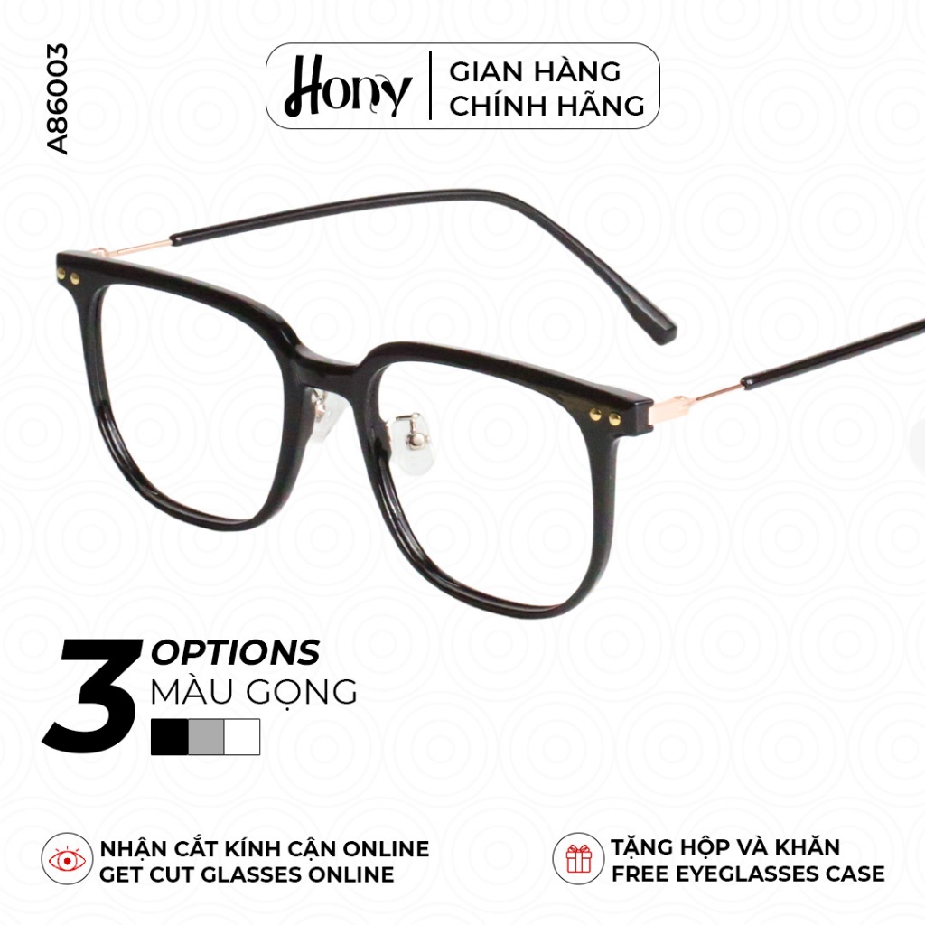 Mắt kính Unisex thời trang HONY - Gọng Acetate cao cấp phong cách mới