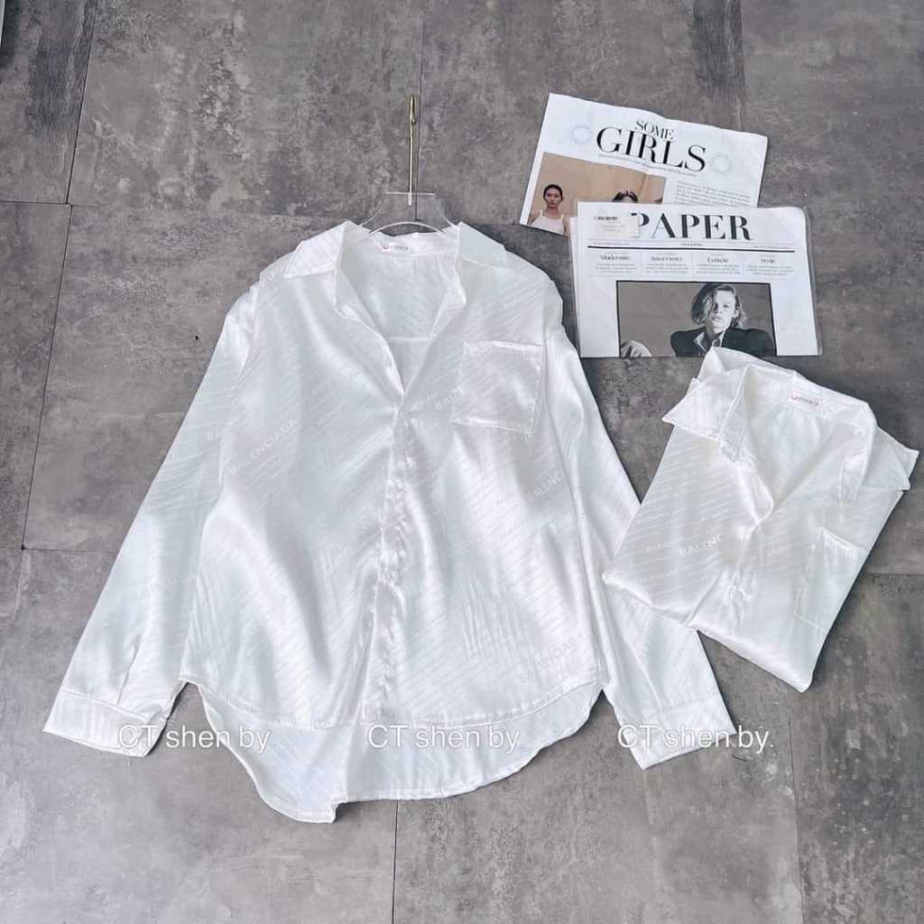 Áo sơ mi gấm Hàng đẹp nhiều màu