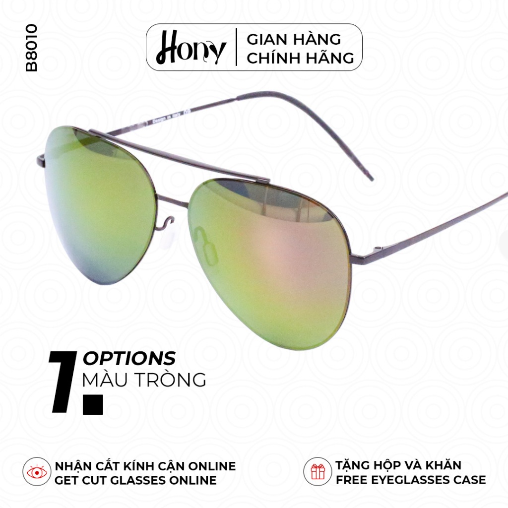 Kính râm Nam thời trang HONY, tráng gương đa sắc B8010