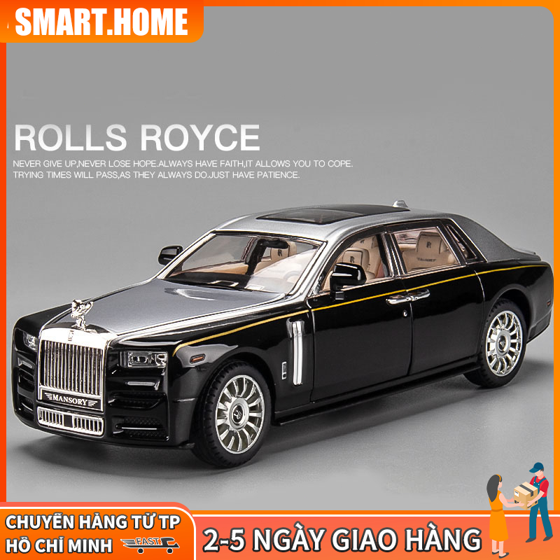 【🔥Free ship🔥】Mô phỏng xe kinh doanh Rolls Royce Phantom VIII tỷ lệ 1:24 bằng mở cửa quán tính mô hìn