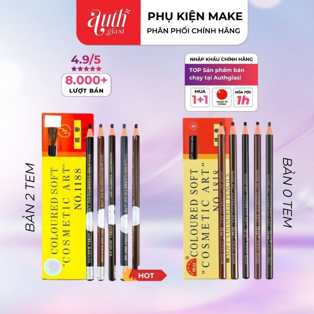 [COMBO 2] Chì xé Cosmetics Art Xịn dễ kẻ chân mày lâu trôi