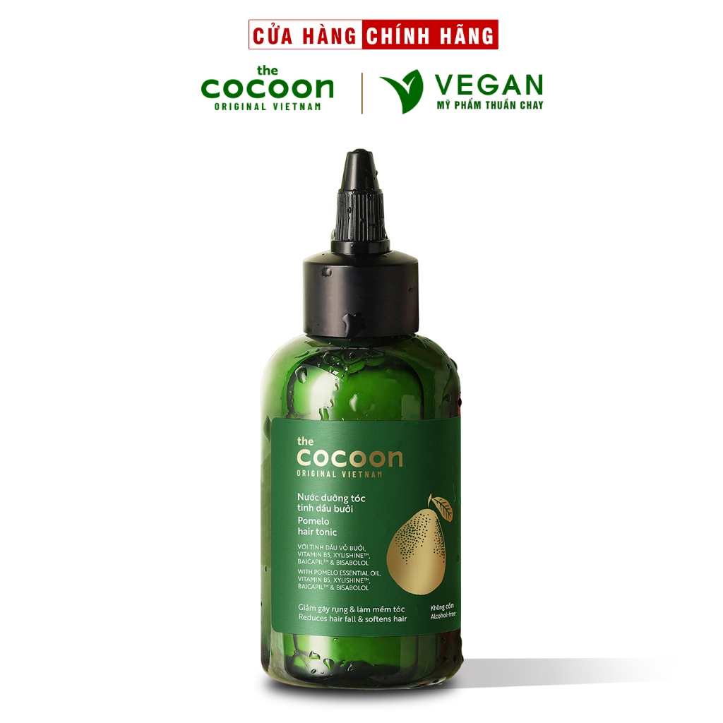 BẢN CẢI TIẾN - Nước dưỡng tóc tinh dầu bưởi ( pomelo hair tonic ) Cocoon 140ml thuần chay