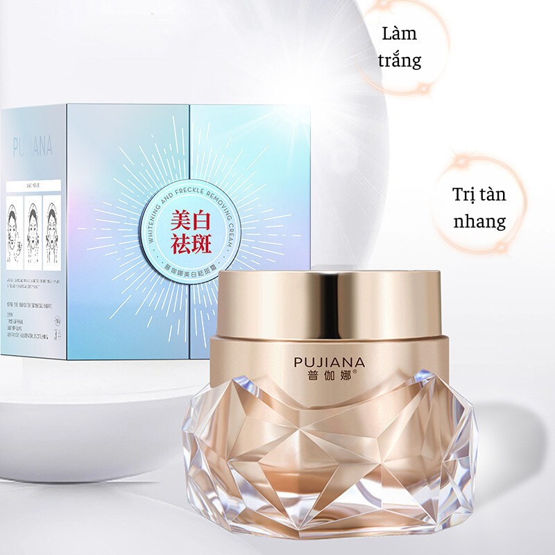 Kem Làm Trắng Da Căng Mọng, Cải Lão Hoàn Đồng Pujiana Mờ Nám, Hồi Phục Da, Giảm Nếp Nhăn, Chống Oxy Hoá
