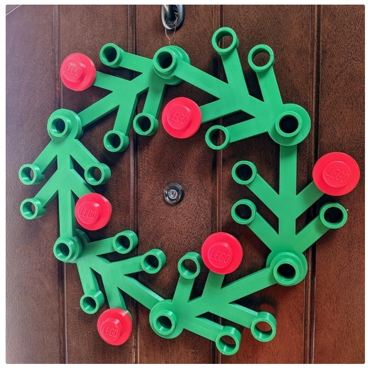 Vòng hoa trang trí giáng sinh Lego cực độc đáo tỉ lệ người thật Lego cực độc đáo