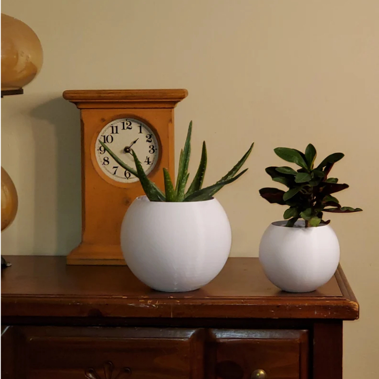 Chậu cây cảnh mini tròn in 3D để bàn