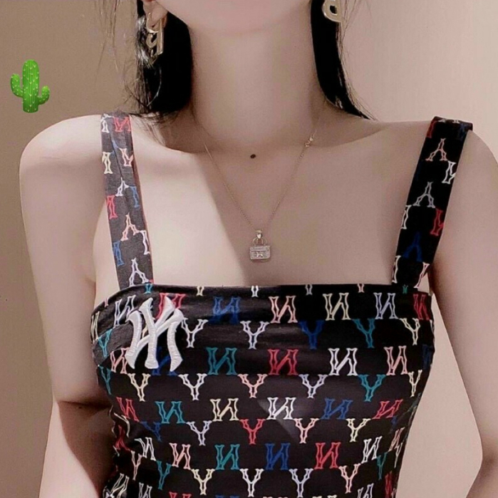 Áo hai dây phối chữ NY cá tính