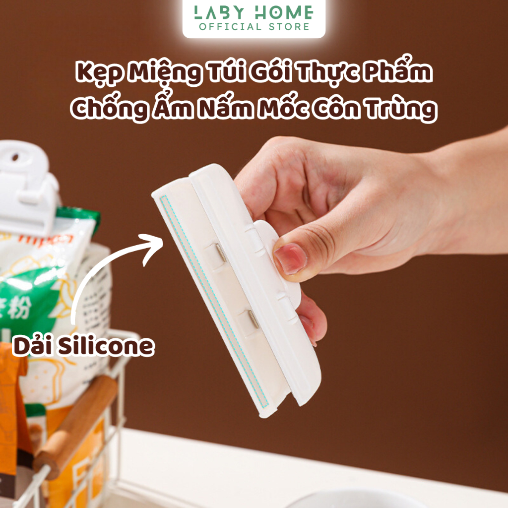 Kẹp Miệng Túi Thực Phẩm Chống Ẩm Nấm Mốc Côn Trùng Tiện Lợi, Combo 2 Chiếc Kẹp Chất Liệu Nhựa Cao Cấp Bền Bỉ LABY HOME