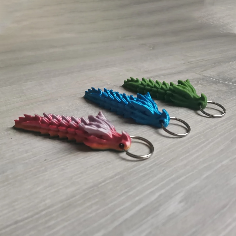 Móc chìa khóa rồng có khớp nhiều độ dài khác nhau