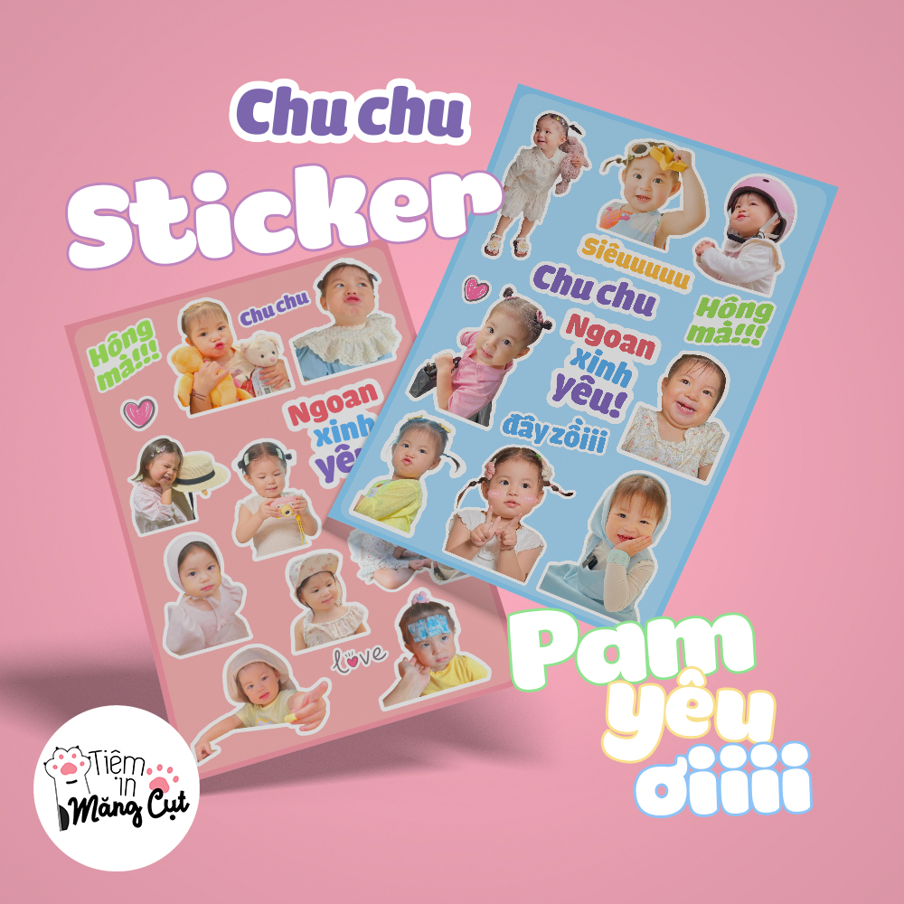Stickers cute Pam Pamyeuoi Nhựa Chống Nước 100%