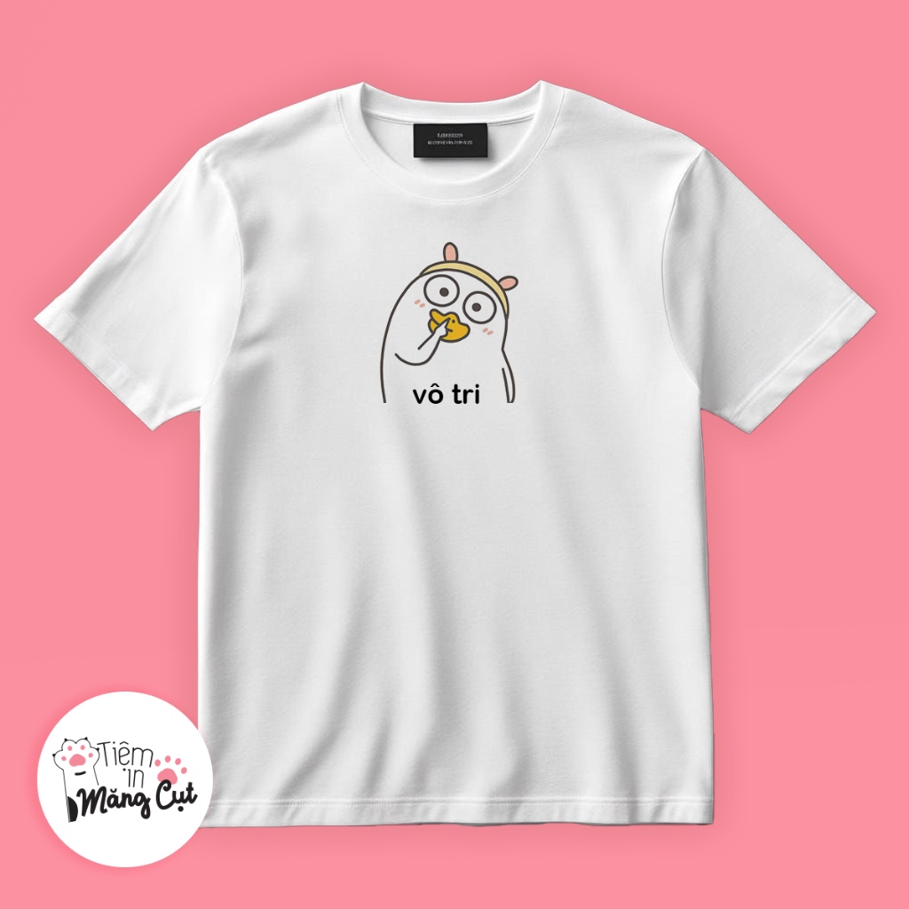 [TẶNG HÌNH XĂM DÁN] In Áo Thun Vô Tri Đơn Giản Tối Giản T-shirt Unisex Tiệm In Măng Cụt