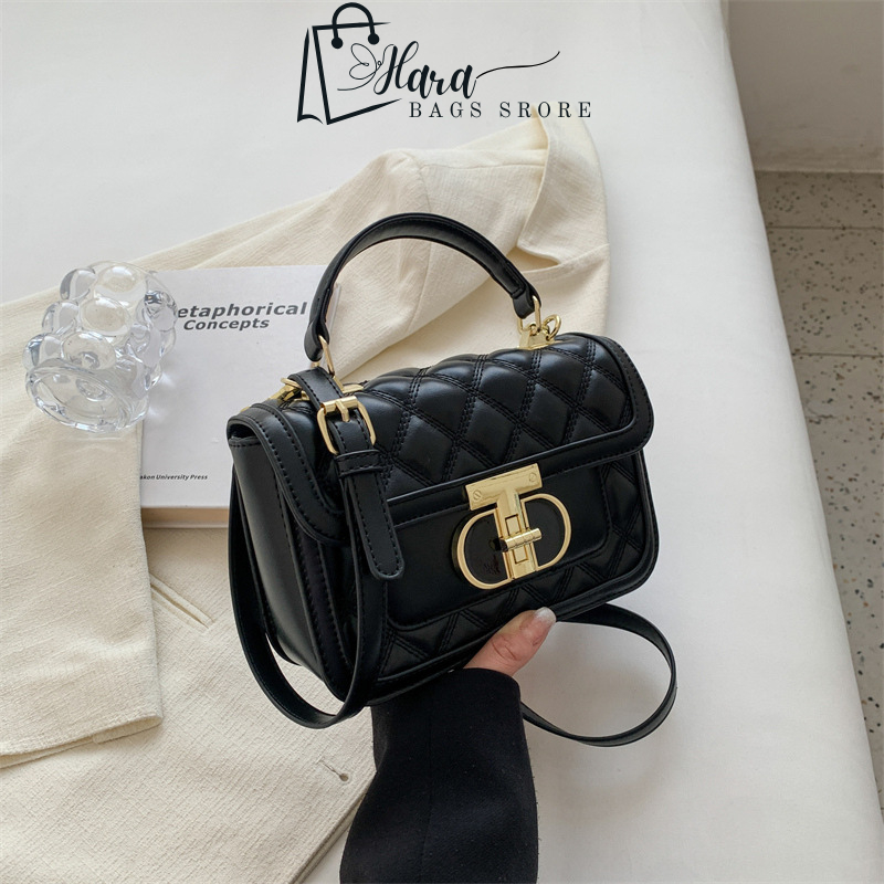 Túi xách nữ đeo chéo cầm tay Quảng Châu Cao Cấp đi tiệc đi du lịch họa tiết kim cương sang trọng phong cách - Hara Bags