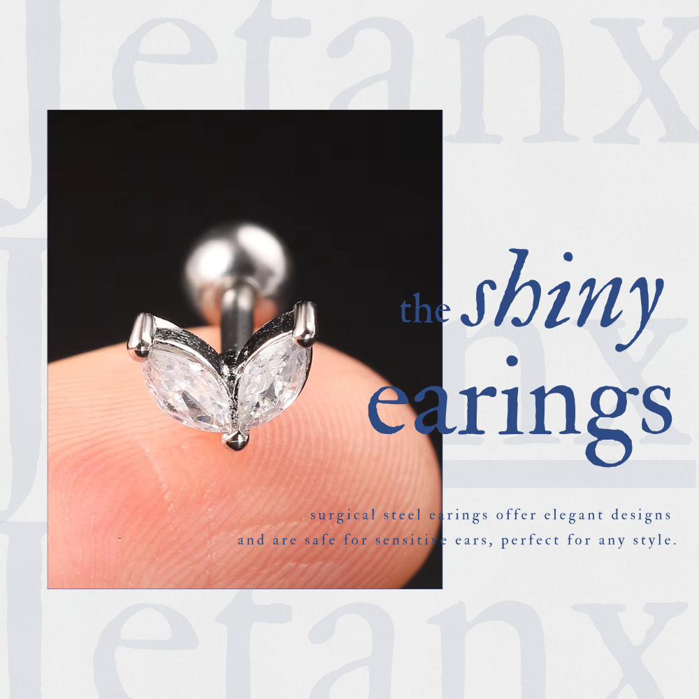 Khuyên Tai Lá Đá CRYSTAL LEAF JetanX (1 chiếc)