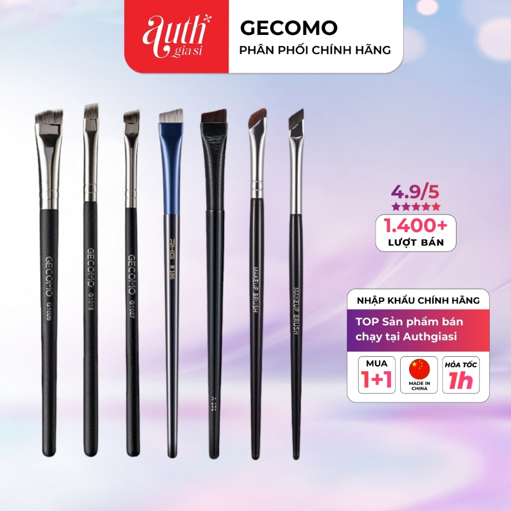 [COMBO 2] Cọ Kẻ Mắt & Kẻ Khuôn Chân Mày GECOMO vẽ eyeliner sắc nét hoàn hảo, cọ đa công dụng, cọ vẽ chân mày