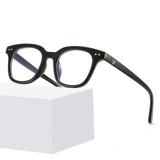 Kính chữ V nam nữ không độ giả cận cao cấp, Mắt kính mát thời trang Style boy phố hàn quốc K001
