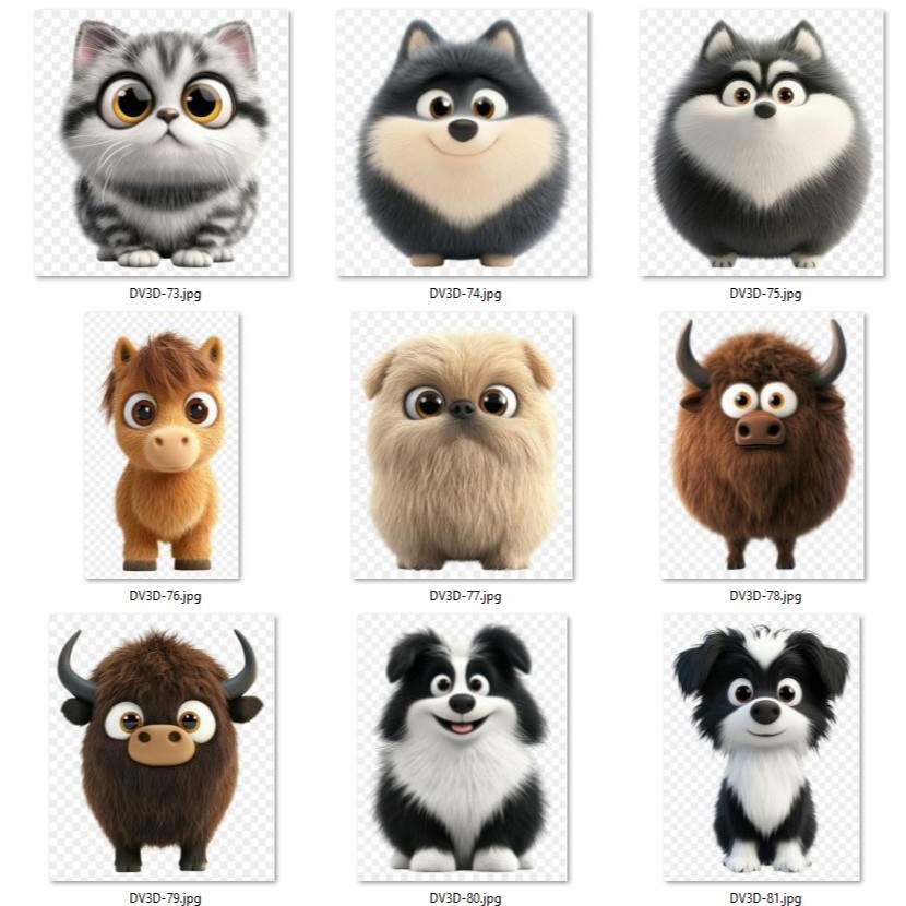 Hình Ủi Nhiệt Động Vật 3D 9