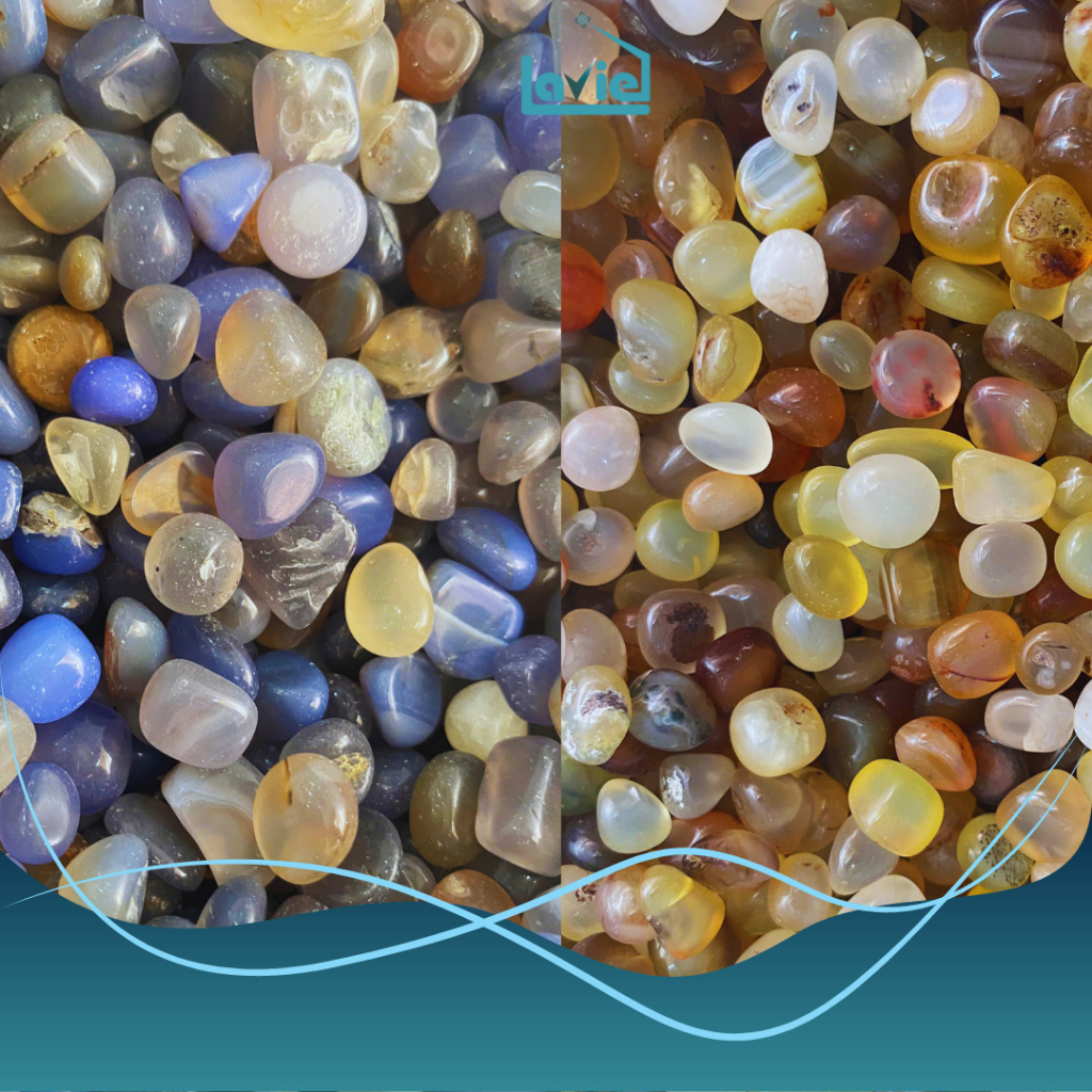 Sỏi mã não tự nhiên trang trí nhà cửa, bể cá, thu hút năng lượng tốt