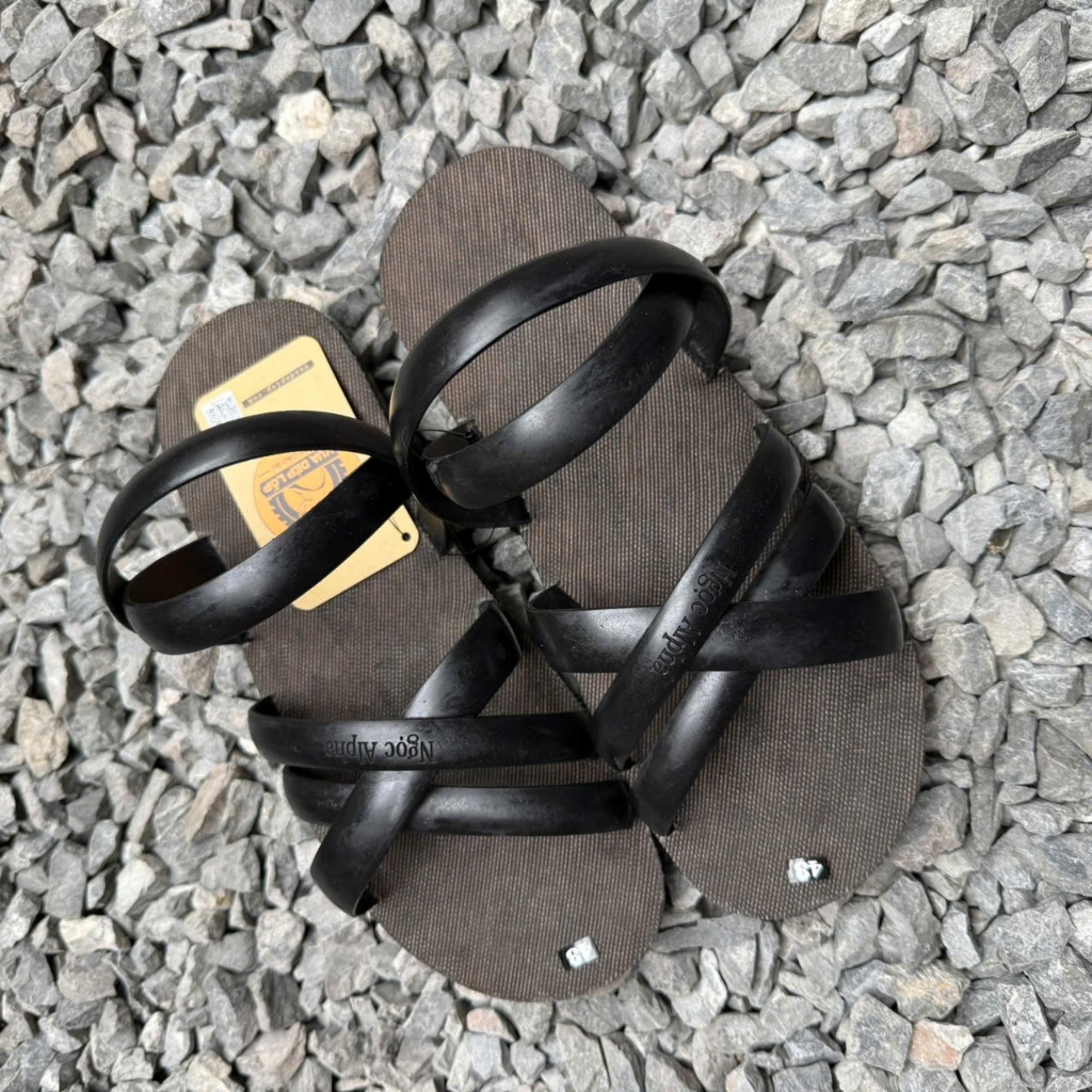 Dép cao su 5 quai giải phóng lốp máy bay bố vải mài, Bác Hồ thương hiệu VUA DÉP LỐP Phạm Quang Xuân