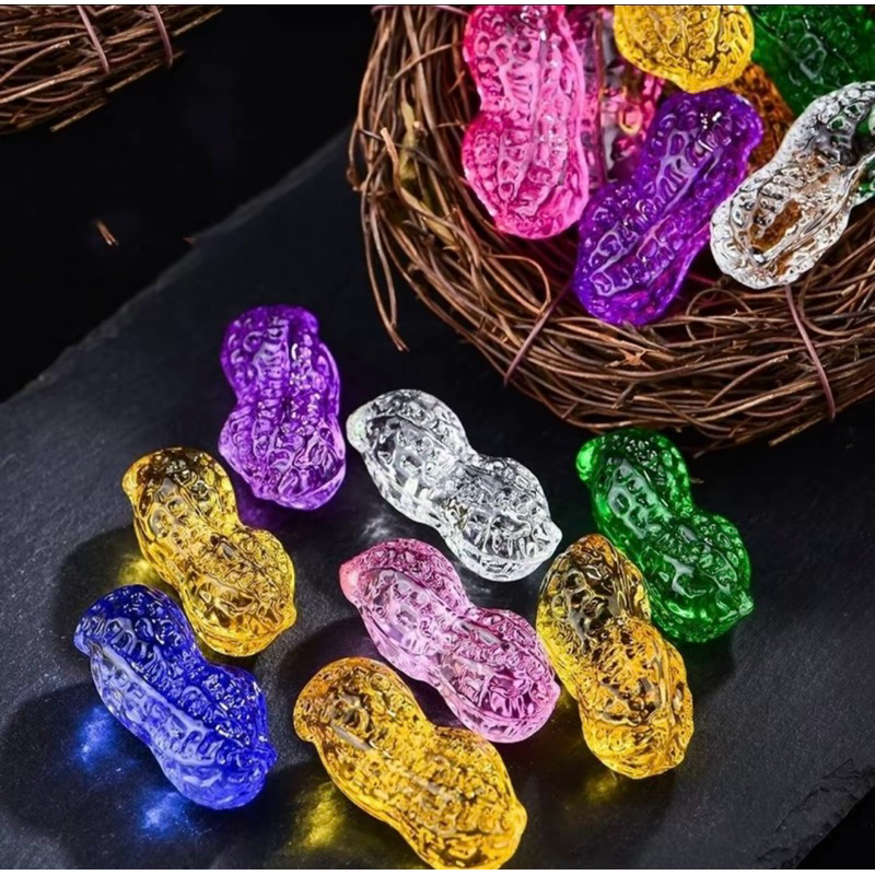 Hạt đậu phong thuỷ pha lê lưu ly ( Đã Xin Lộc) chiêu tài nạp lộc thịnh vượng sung túc nhiều màu tùy chọn