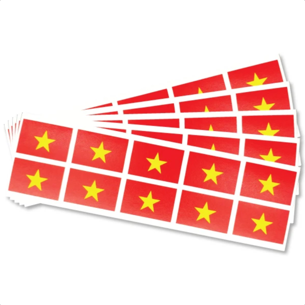 Combo 35 Tem Dán Lá Cờ VN 3cm