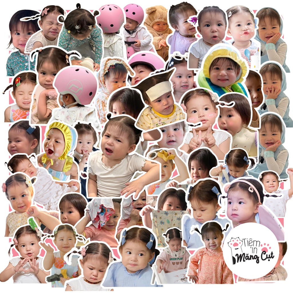 [pamyeuoi] Set 50 Stickers Pam (Nhân Vật Nổi Tiếng) Nhựa Chống Nước 100% Hàng Có Sẵn