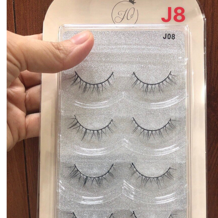 [CHÍNH HÃNG] Mi giả lông chồn siêu tự nhiên JO 5 đôi mỏng mềm không gây cộm mắt makeup cá nhân chuyên nghiệp