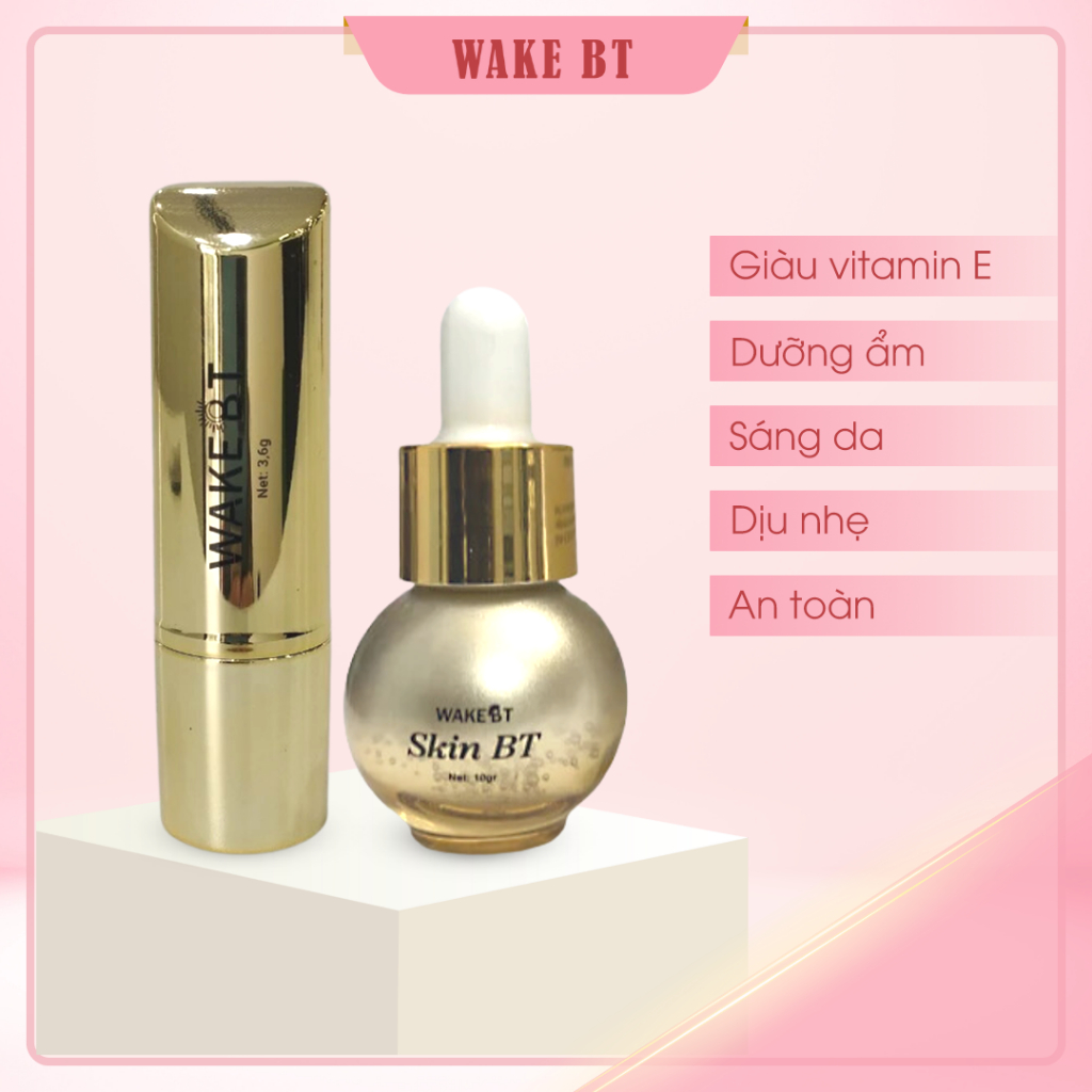 Combo Serum, Son Wake BT cam đất an toàn, lành tính dịu nhẹ với làn da a05