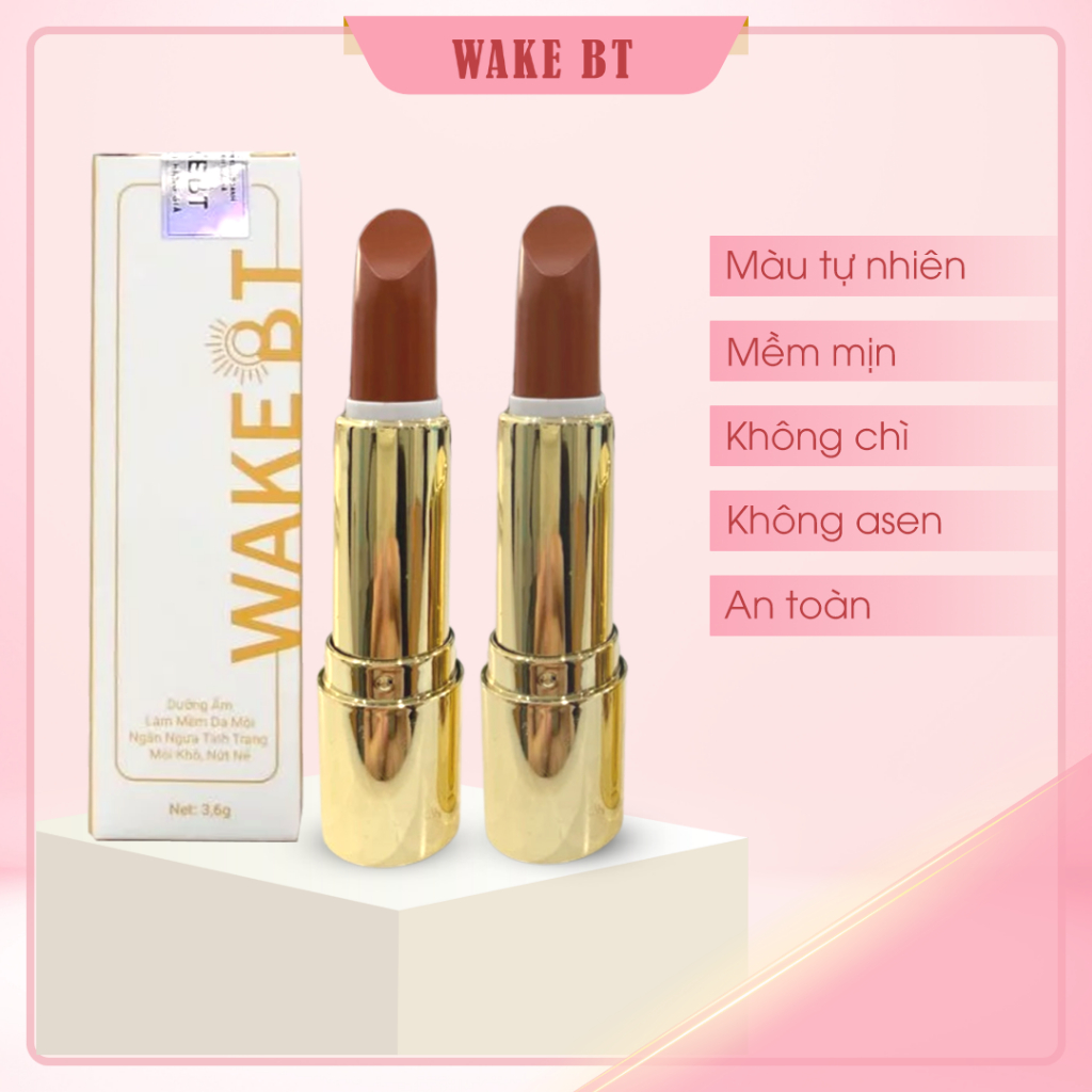 Son make up wake bt màu tự nhiên a02 combo 2 thỏi