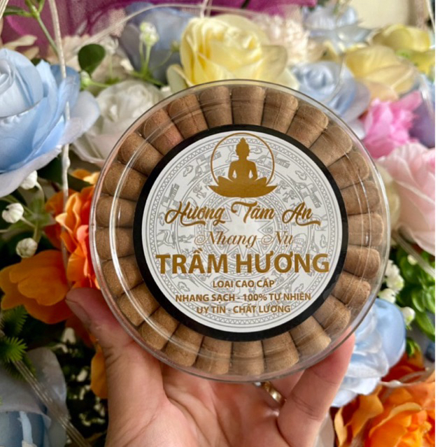 Trầm Hương Tâm An Hộp 40-75 Nụ Dùng Đồ Thờ Cúng, Xông Nhà, Đón Tài Lộc