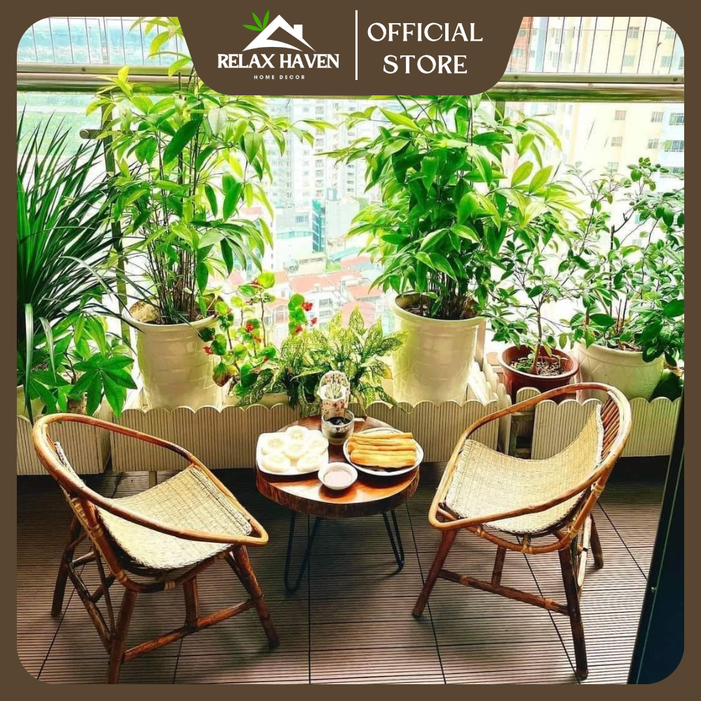 Ghế Lười Thư Giãn Mây Sò Cao Cấp - Trang Trí Sân Vườn Ban Công Phòng khách, Decor quán cafe/Relax Haven HCM