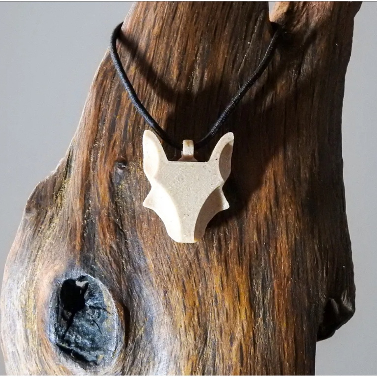 Mặt dây chuyền vòng cổ hình đầu cáo lowpoly