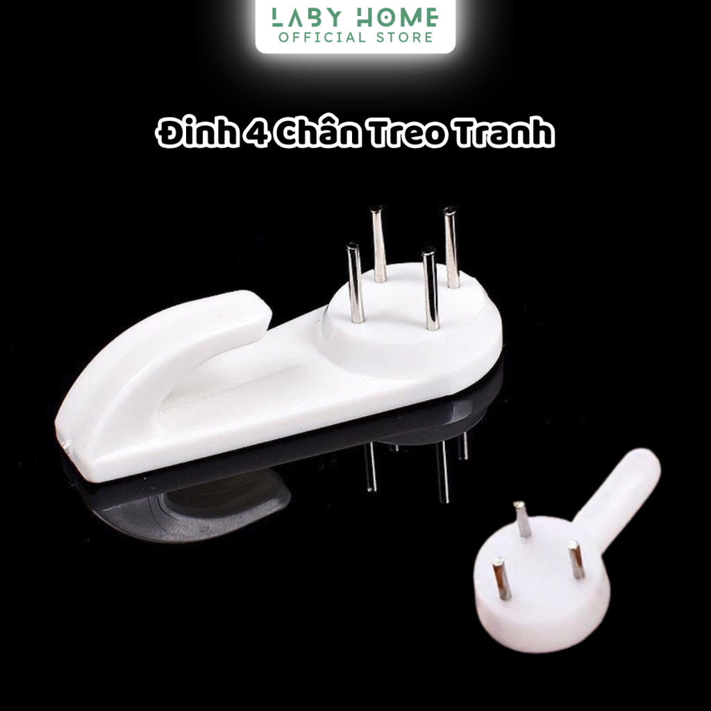 Combo 5 Đinh Treo Tranh 4 Chân Đóng Tường Tiện Lợi, Treo Đồ Thông Minh Không Cần Khoan Đục