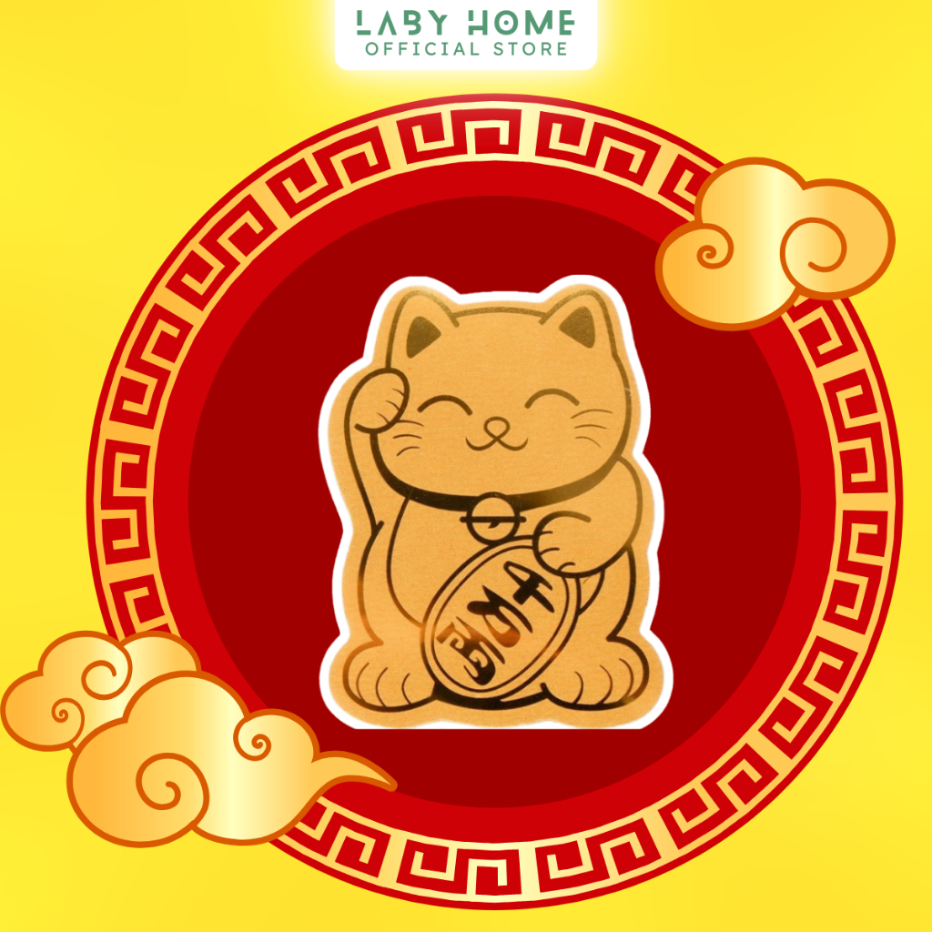 Miếng Dán Điện Thoại Tài Lộc Bình An, Sticker Dán Điện Thoại Máy Tính Bảng Thu Hút May Mắn, Tài Lộc LABY HOME