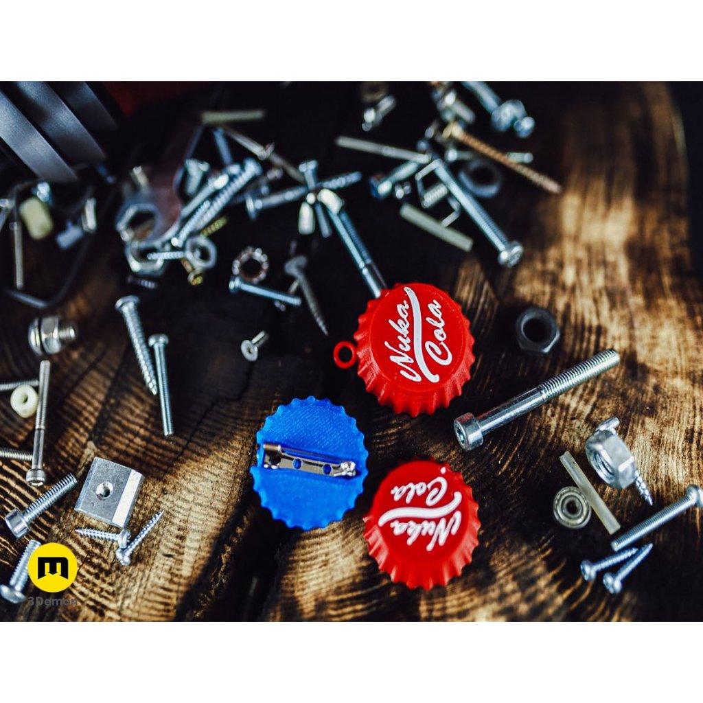 Nắp chai Fallout Nuka Cola trang trí nam châm , cài móc áo