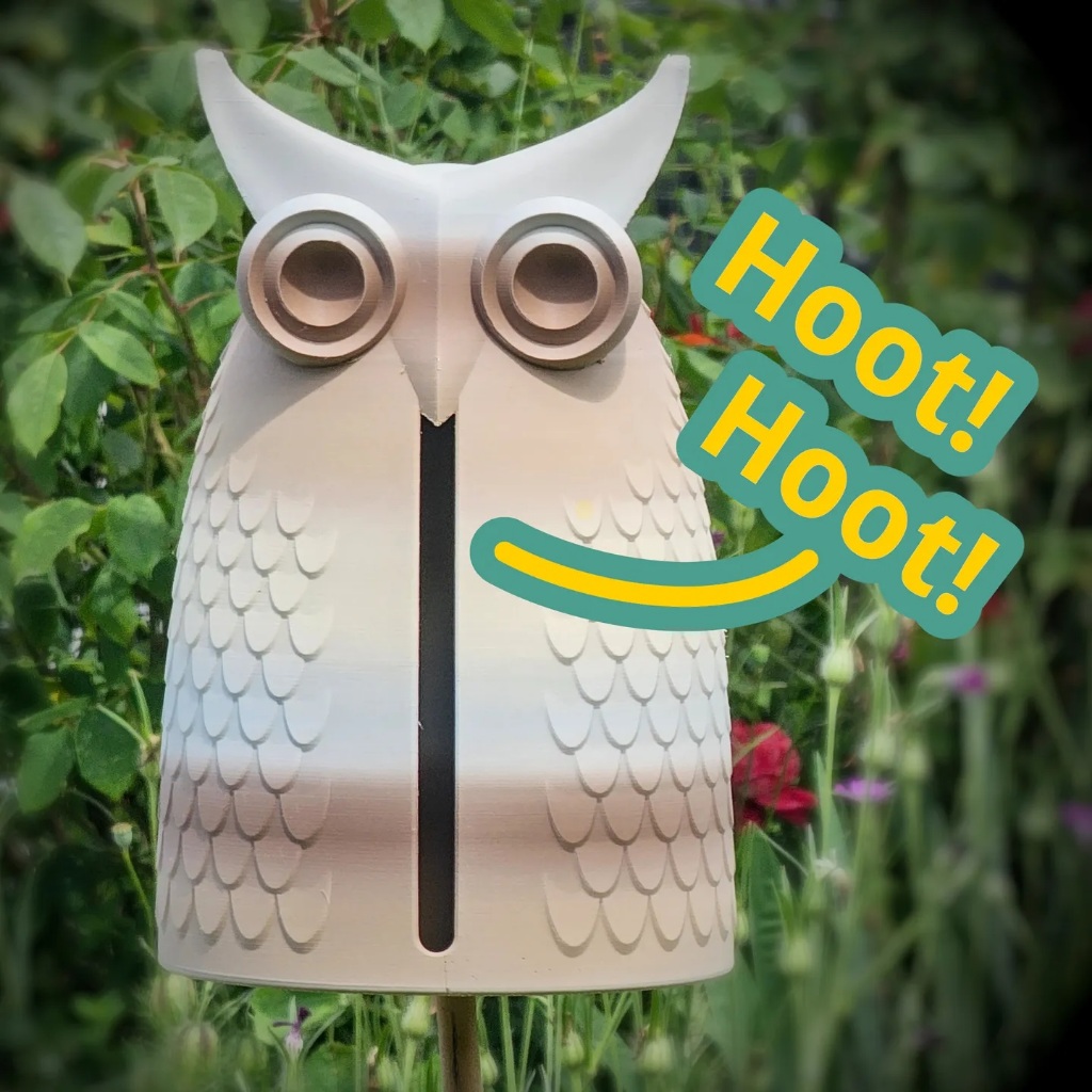 Tượng cú Chuông gió , sáo gió trang trí vườn nhà , ban công