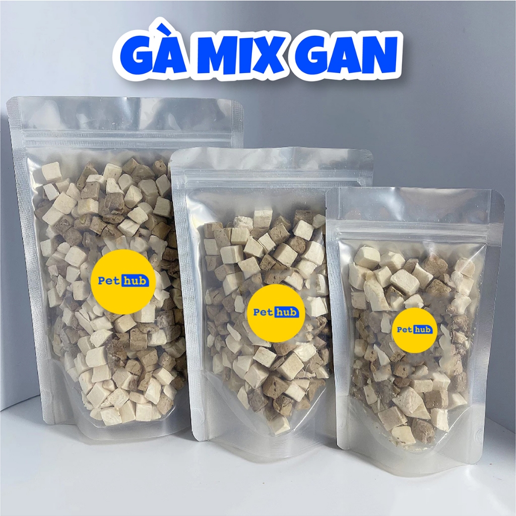 [Combo Bổ Máu,Miễn Dịch] Viên Gà Sấy + Viên Gan Gà Hỗ Trợ Tiêu Hóa, Giảm Mùi Phân, Nước Tiểu, Thịt Sấy Cho Mèo Pet Hub