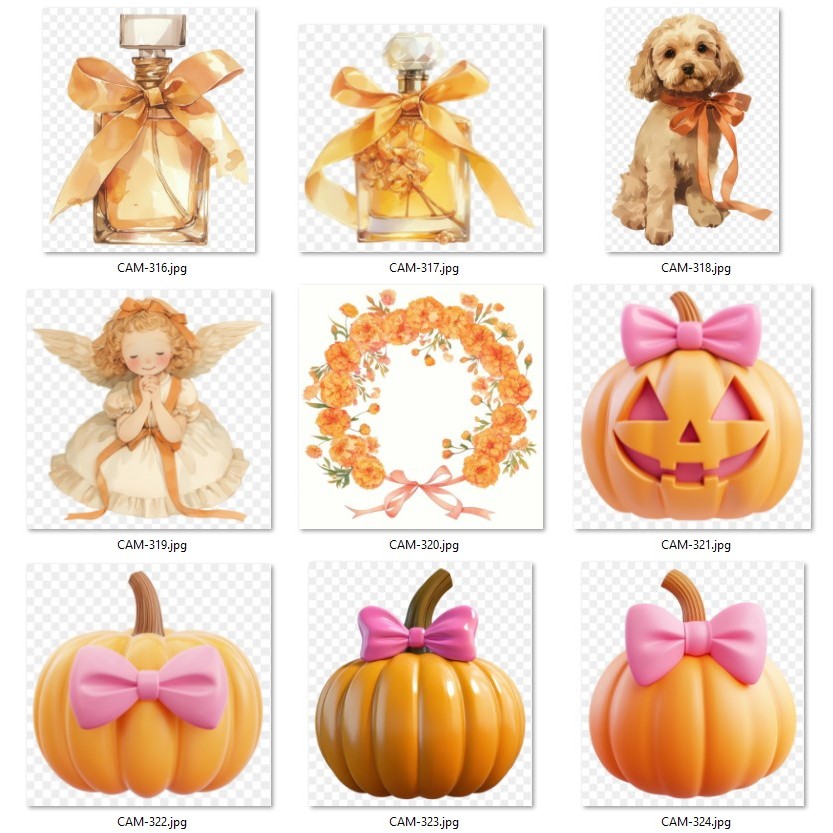 Hình Ủi Nhiệt Chủ Đề Màu Cam Cute 36