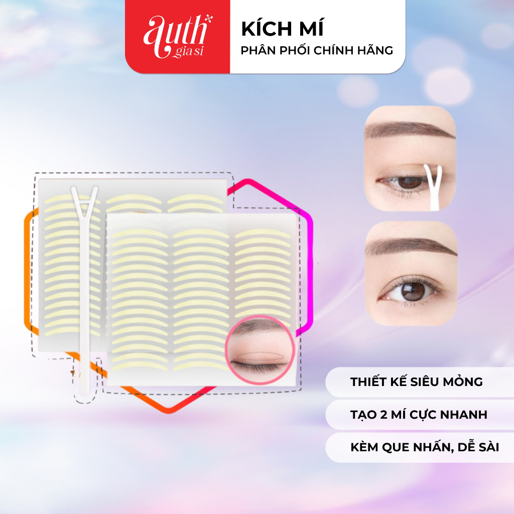 [COMBO 2] Set 25 vỉ miếng dán kích mí 3D Sẵn Keo - Dính Chắc - Không Lộ dễ sử dụng, tự nhiên và vô cùng tiện lợi
